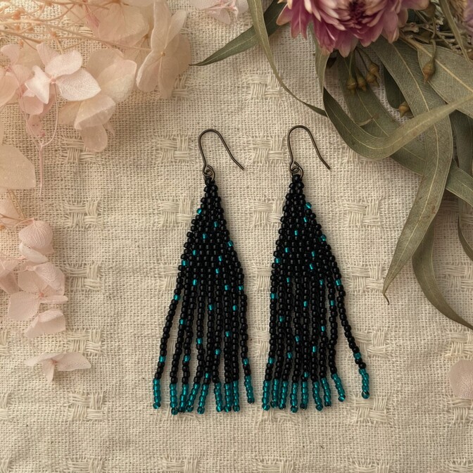 【ハンドメイド】ビーズピアス(イヤリング)