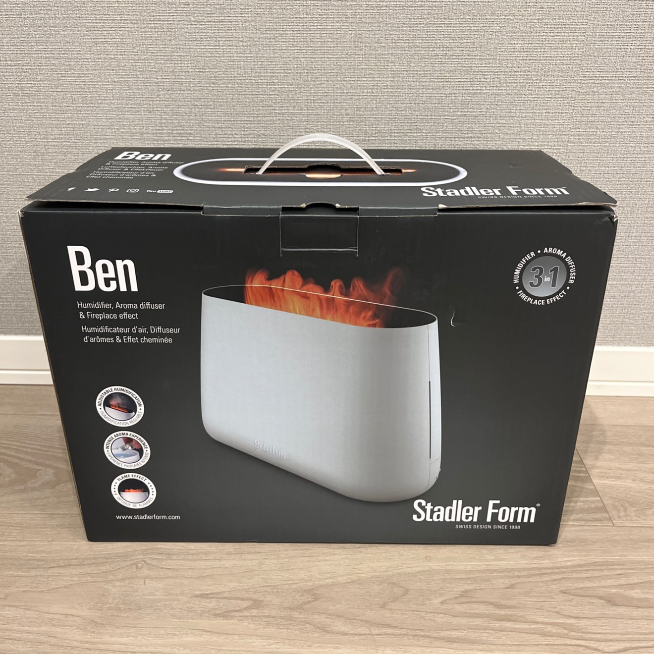 Amazon.co.jp: 【公式】Stadler Form Ben 加湿器 ホワイト 超音波式