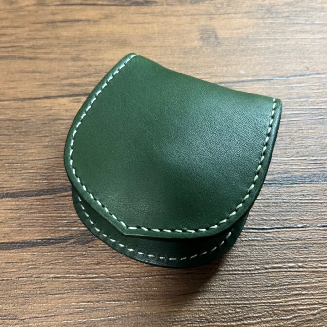 【ハンドメイド】馬蹄型コインケース（緑）