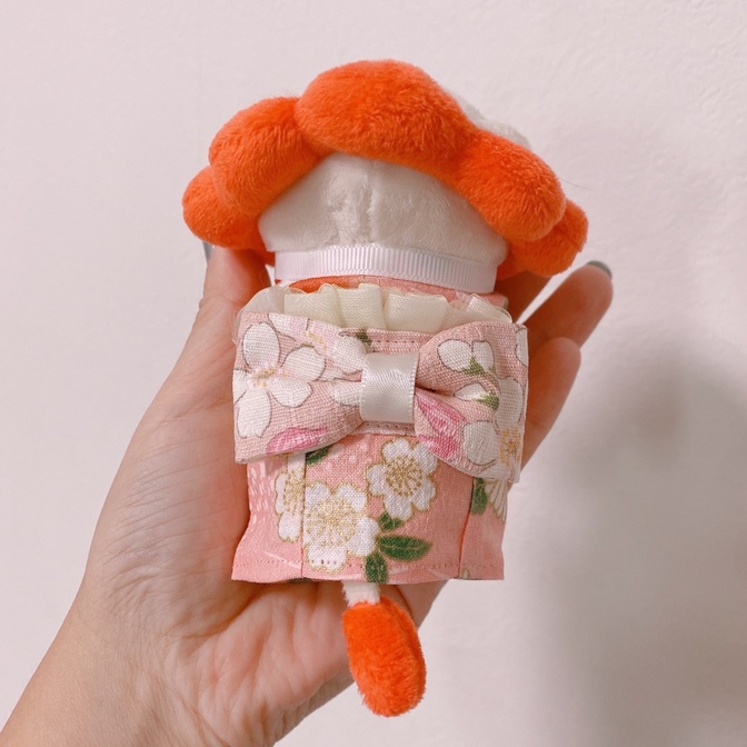 【フェス販売】ここだけ❣️学長ミニらいおん服🦁（着物ピンク）ぬいぐるみ用