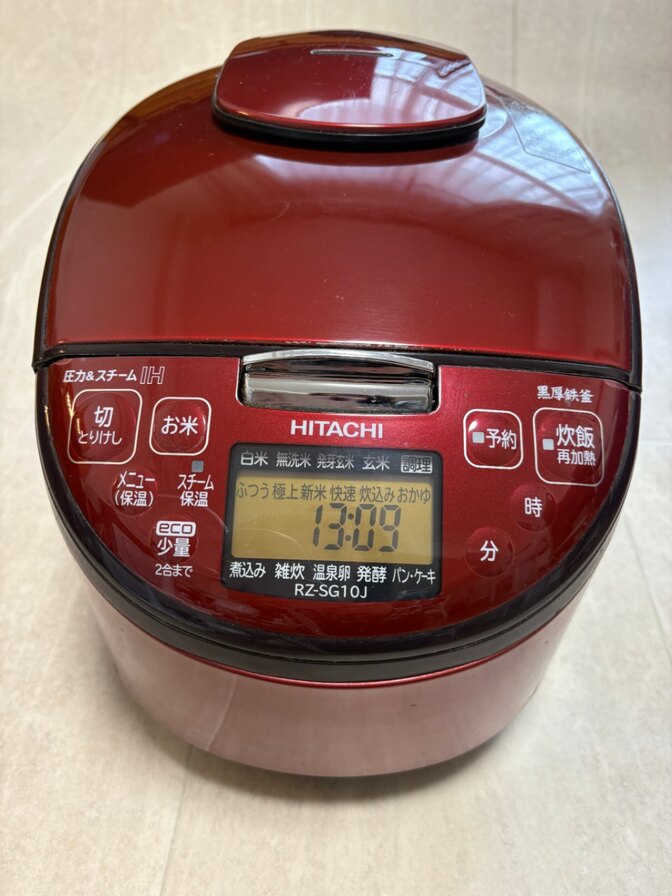 日立 圧力スチームIH炊飯器 5.5合 レッド RZ-SG10J-R