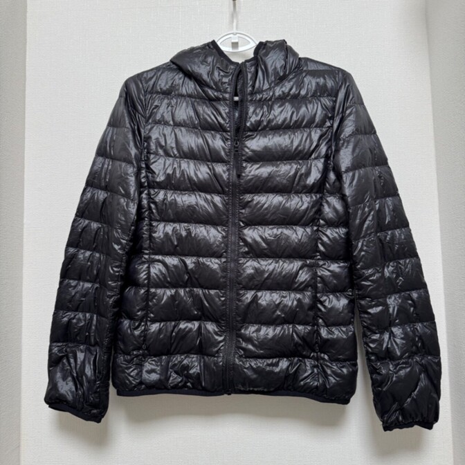 【中古】 ユニクロ ウルトラライトダウン 黒 メンズ M ダウン フェザー

