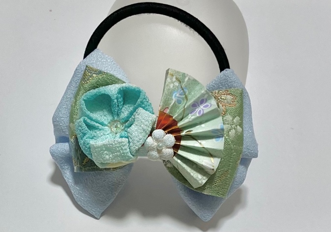 翠風（すいふう）の和扇リボン