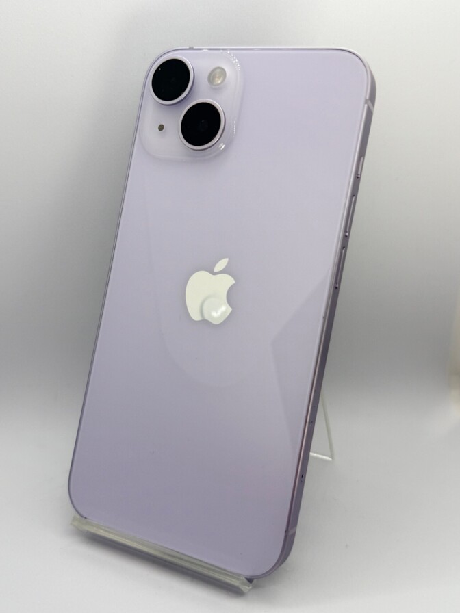 【BT100%/美品】 iPhone 14 128GB パープル SIMフリー