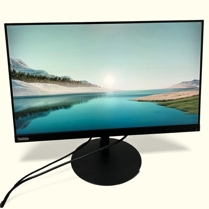 【ケーブルも付けられます！】Lenovo モニター 24インチ ディスプレイ フルHD 回転可