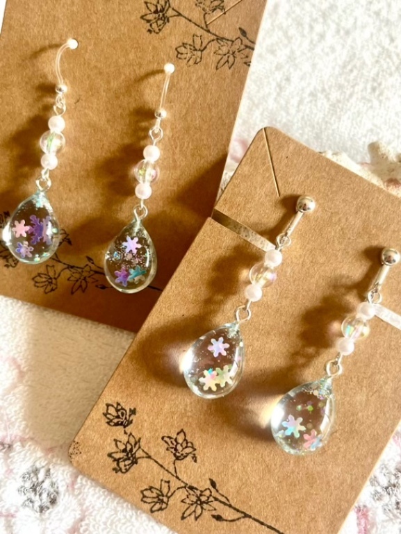 きらきら雪の結晶❄ピアス／イヤリング【リベポ払い歓迎🎉】