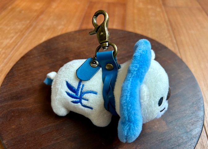 【ハンドメイド】迷子にならない本革おさんぽ首輪【イニシャル入りプチプレート付き】🟦ブルー🟦