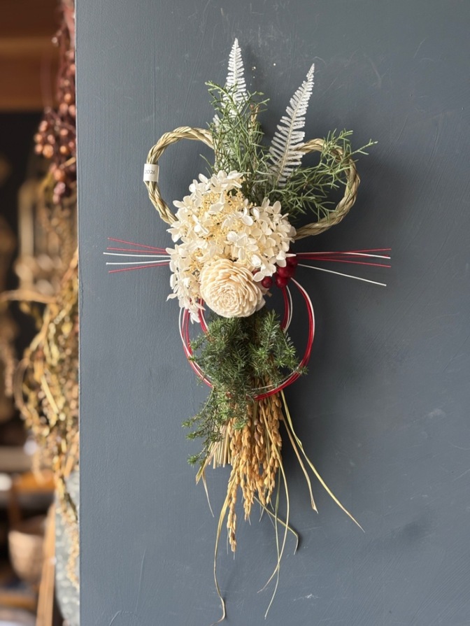 ドライフラワーのしめ飾り【2026】　B_1