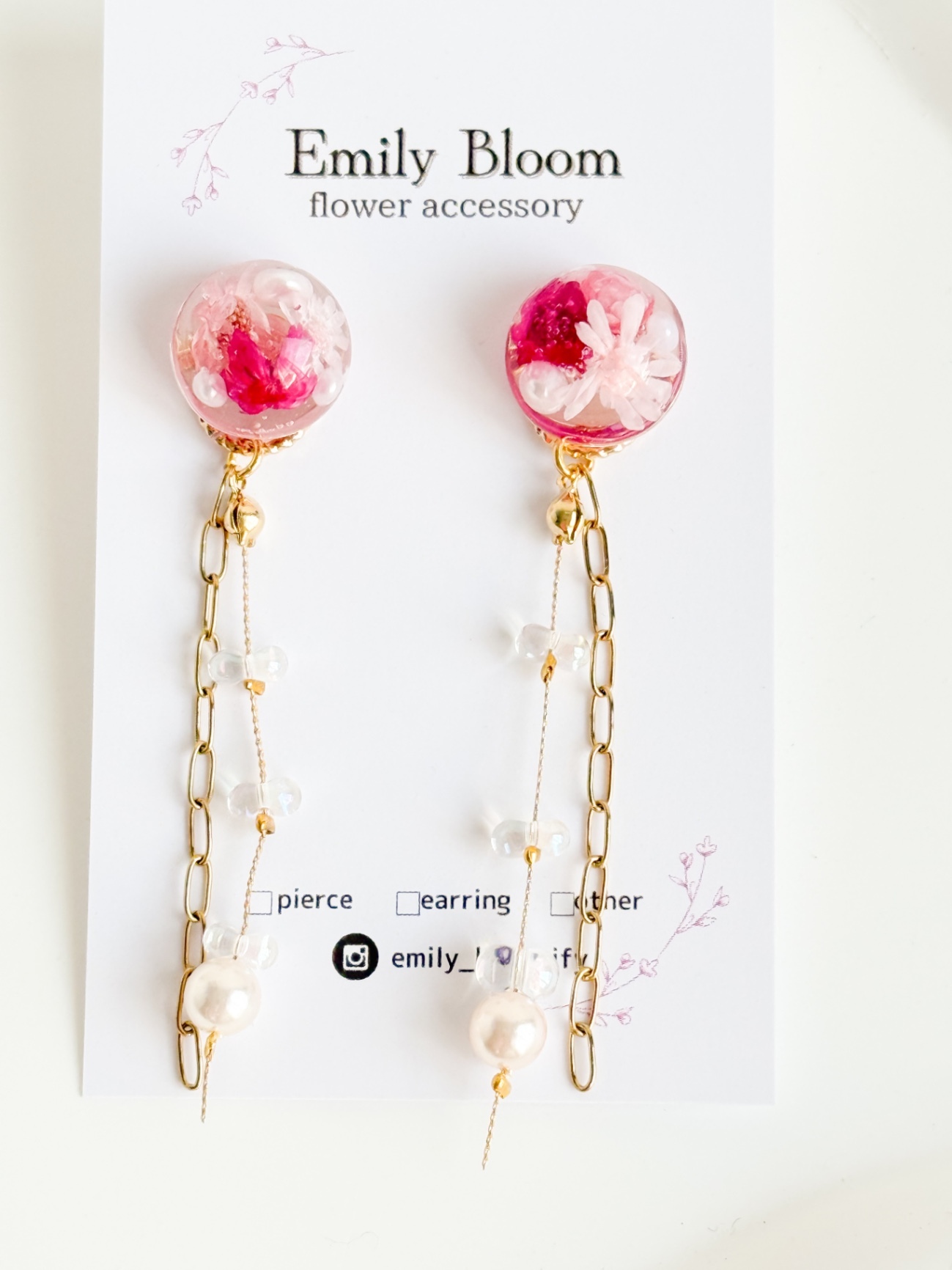 【785】チェコガラス パール ピアス イヤリング ハンドメイド ガラスチャーム 785】チェコガラス パール ピアス イヤリング ハンドメイド ガラスチャーム