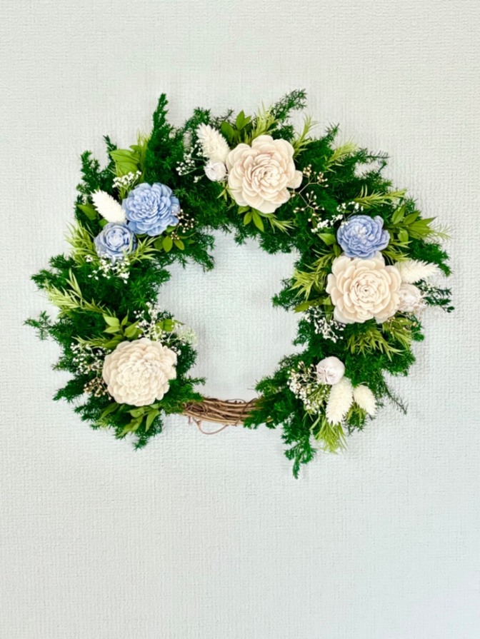 【色褪せないリース】祝福の森 ― 花婿のためのウェディングリース