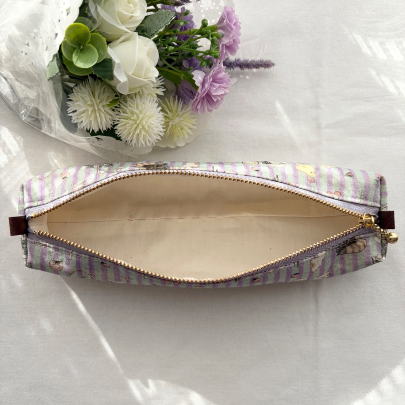 22fabric☆中身が見えるポーチ／ペンケース＊文房具／ユキエモン 22fabric☆中身が見えるポーチ／ペンケース＊文房具／ユキエモン