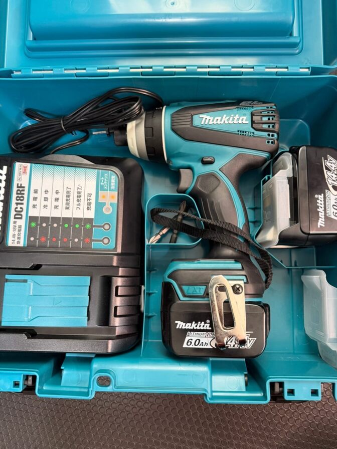 【リベ特価】マキタ14.4V 6.0Ah 充電式インパクトドライバ バッテリー2個・充電器付き
