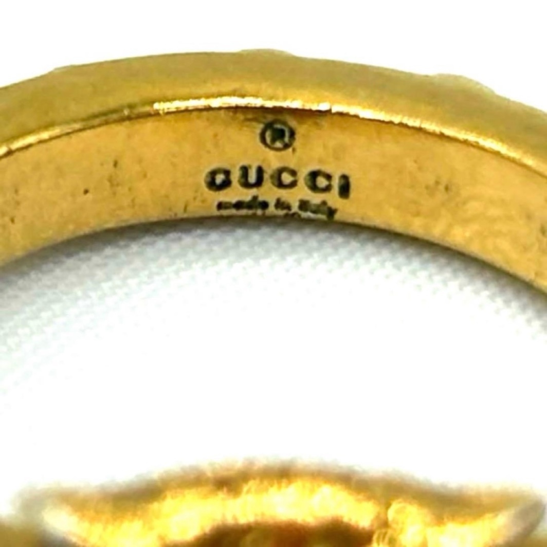 美品 GUCCI ゴールドリング 15号 GG タイガー スタッズ 型押し 楽天市場】【中古】GUCCI グッチ タイガーヘッドリング ゴールド 約18g
