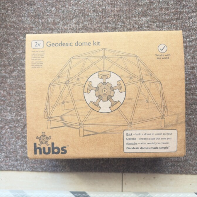 DIY ジオデシックドーム用連結パーツ「hubs」キット【新品未使用】