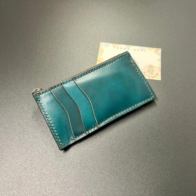 フラグメントケース｜姫路レザー×ダークグリーン　コインケース　カードケース