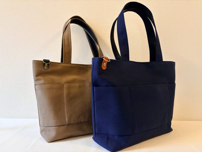 【帆布】毎日のちょうどいいトートバック・A4サイズ・紺色
