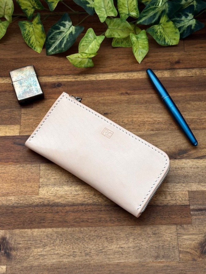 L型ファスナー　ロングタイプ｜本革／グレージングヌメ／手縫い