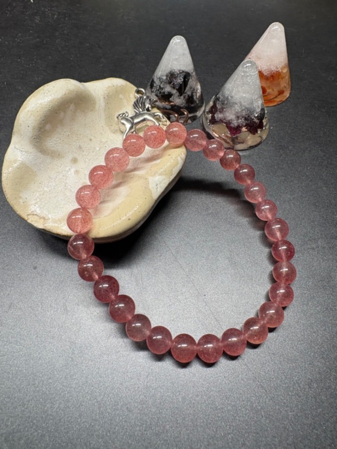 天然石 パワーストーン　ブレスレット　ピンクエピドート　6～7㎜  2903 