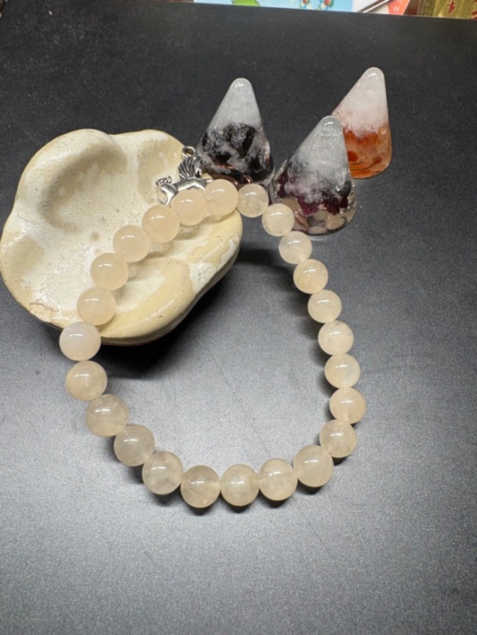 天然石 パワーストーン　ブレスレット　ペリステライト　7～8㎜　2904