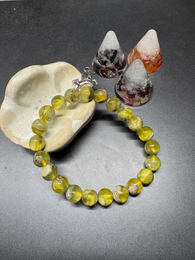 天然石 パワーストーン　ブレスレット　プレナイト7～8㎜ 3007