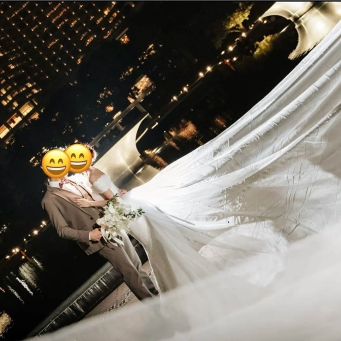 5m ロングウェディングベール 【前撮りなど撮影用】