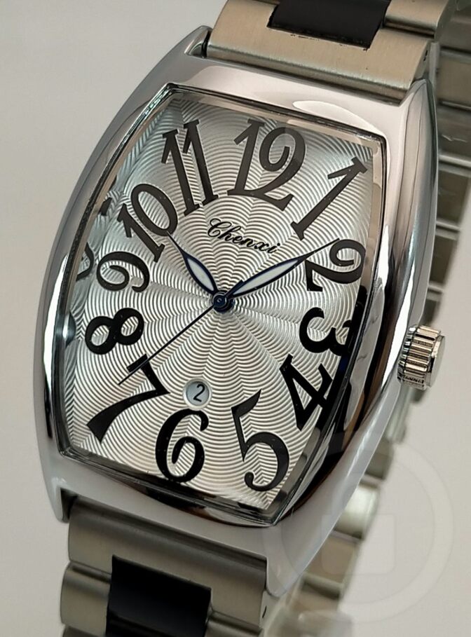 卓越したアールトノーモデル【フルモノトーン仕様/新品】ドレスウォッチ ３連コンビステンレスブレス