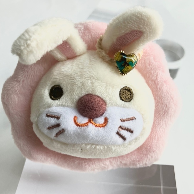 【ハンドメイド】アフリカ布のミニヘアゴム🦁　ハート💛とクマ🧸の2点セット 何度でも使える◎