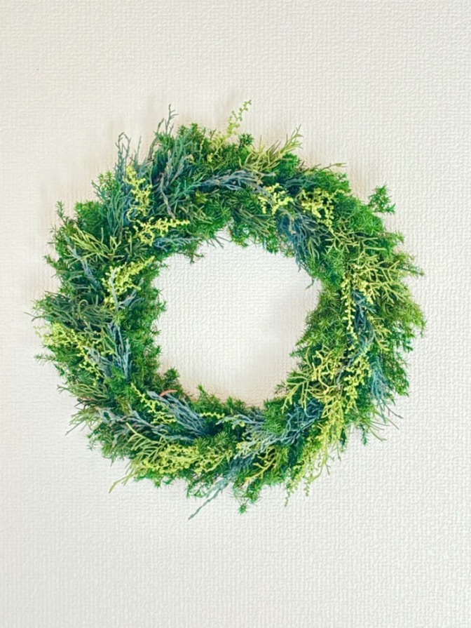 【色褪せないリース】静寂の森 ― グリーンボタニカルリース