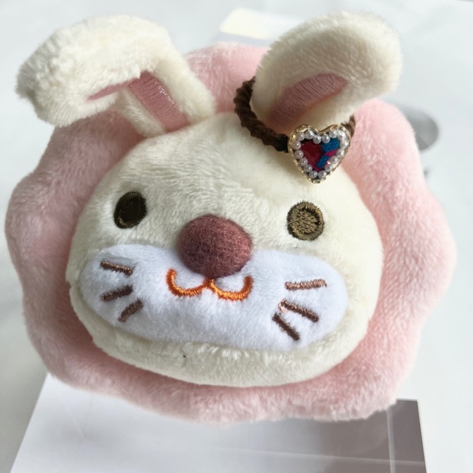 【ハンドメイド】アフリカ布のミニヘアゴム🦁　ハート🩷✨と丸🔵の2点セット 何度でも使える◎