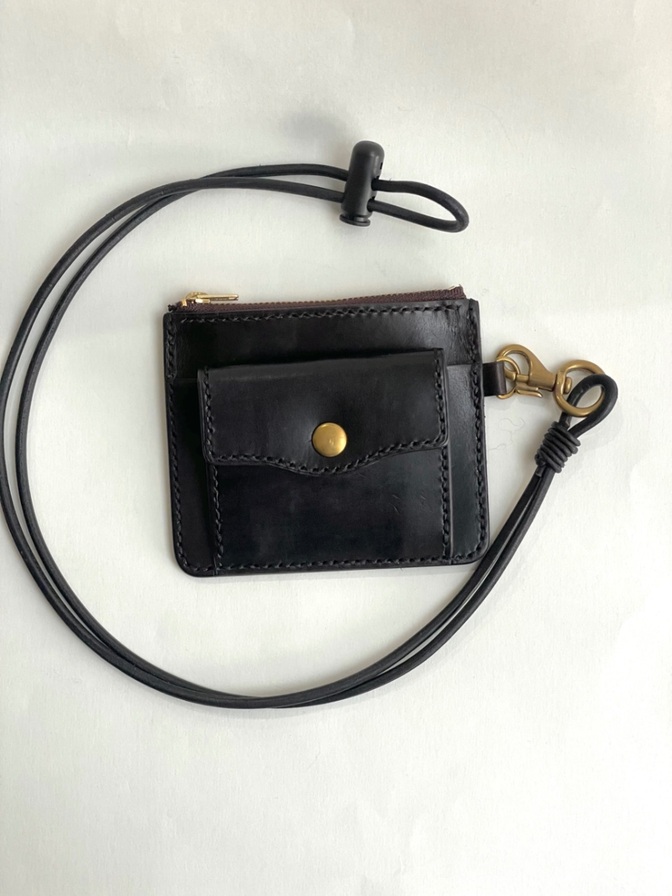 姫路レザー ネックウォレット ヌメ革 ユニセックス 本革　植物タンニン　ミニ財布