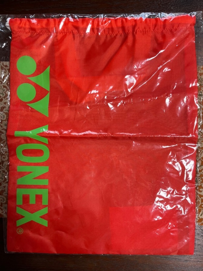 値下げ❣️【YONEX ヨネックス】巾着バック（レッド）❤️シューズを入れても体操服を入れても👌