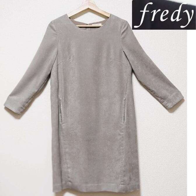 【fredy】【サイズ38 Lサイズ】【ベロア】 ひざ丈 ワンピース