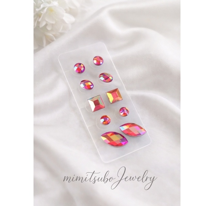 耳つぼジュエリー♪レッド系カラー♪