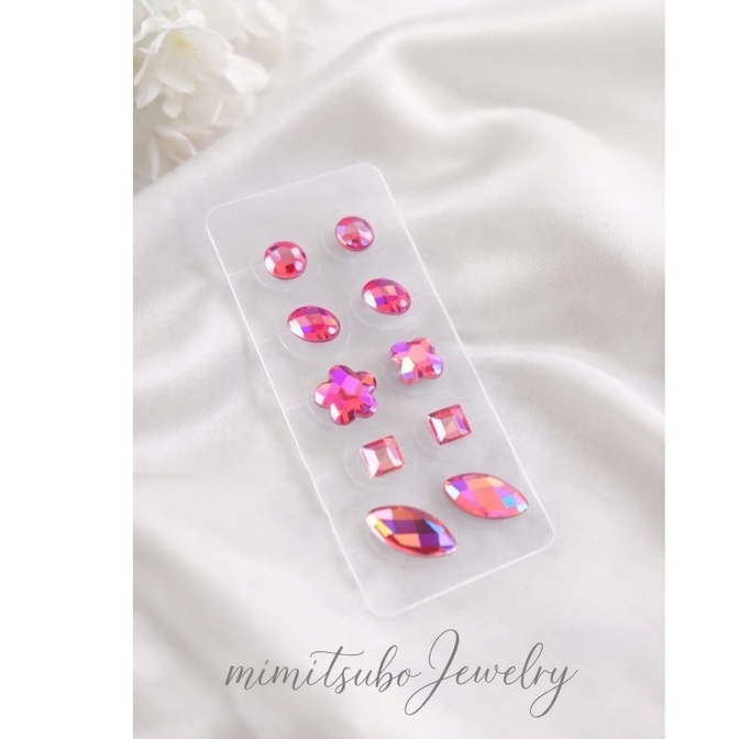 耳つぼジュエリー♪ピンク系オーロラカラー♪