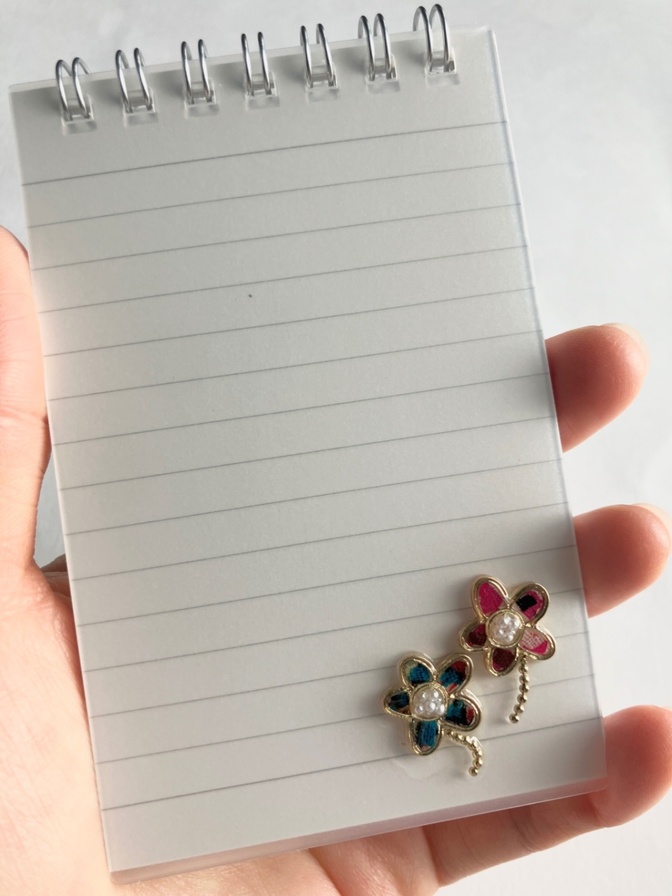 【ハンドメイド】アフリカ布のお花メモ帳