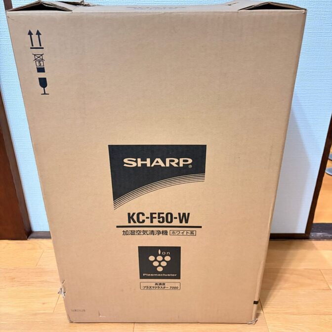【未使用】SHARP 加湿空気清浄機 KC-F50-W（ホワイト系）箱あり