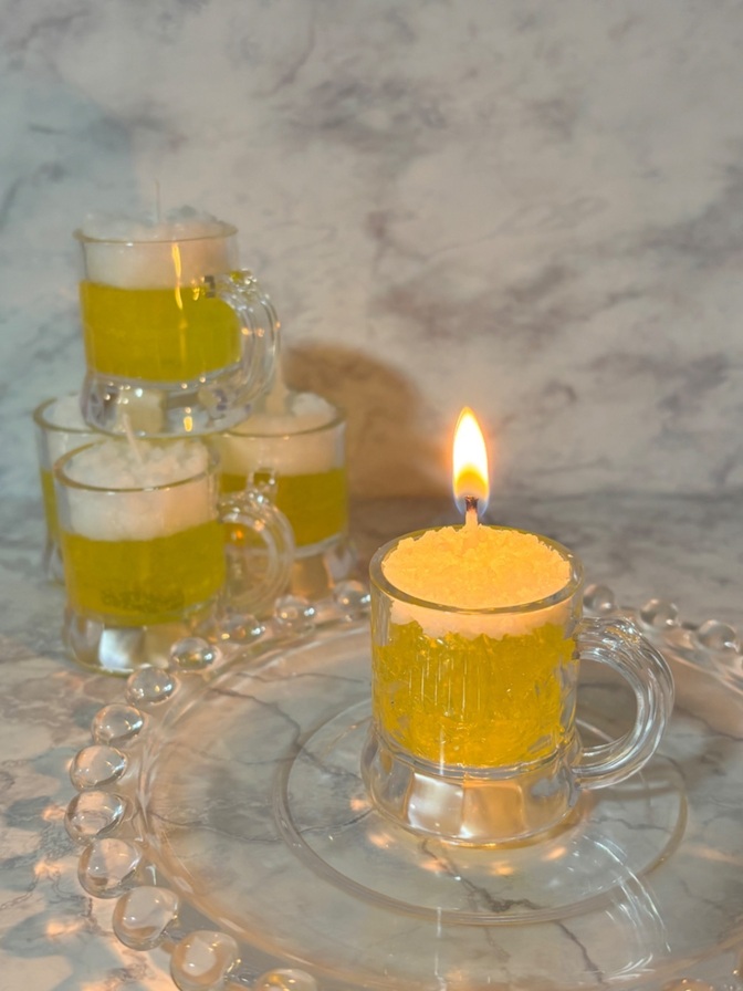 ミニキャンドル❣️ビールで乾杯🍺