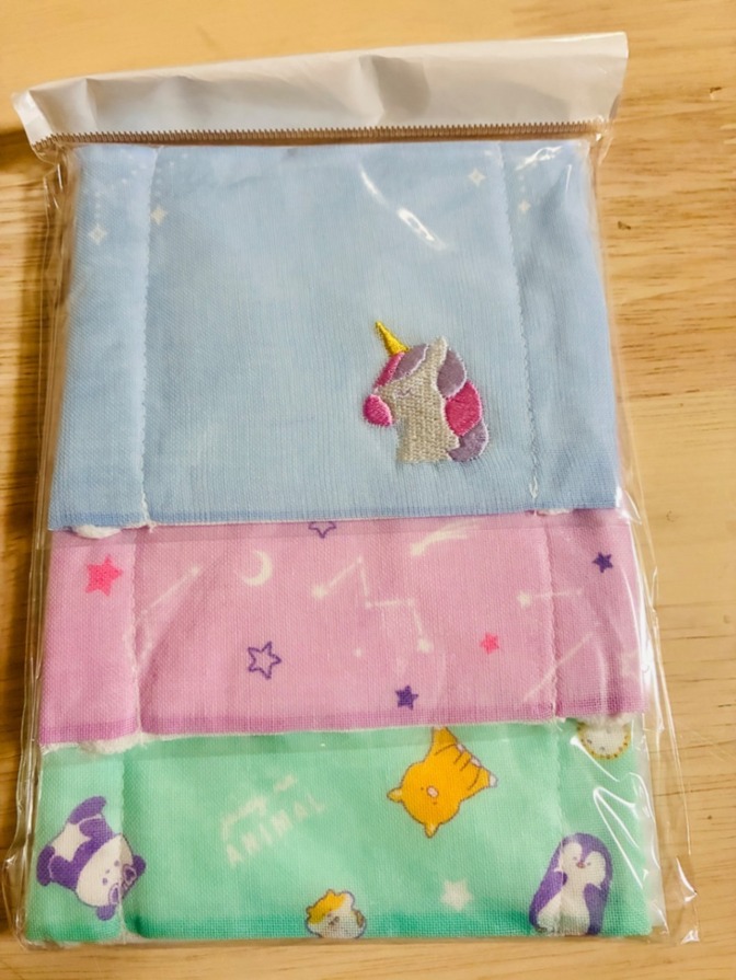 【新品・未使用】子ども用 ガーゼマスク 3枚セット ユニコーン・星柄