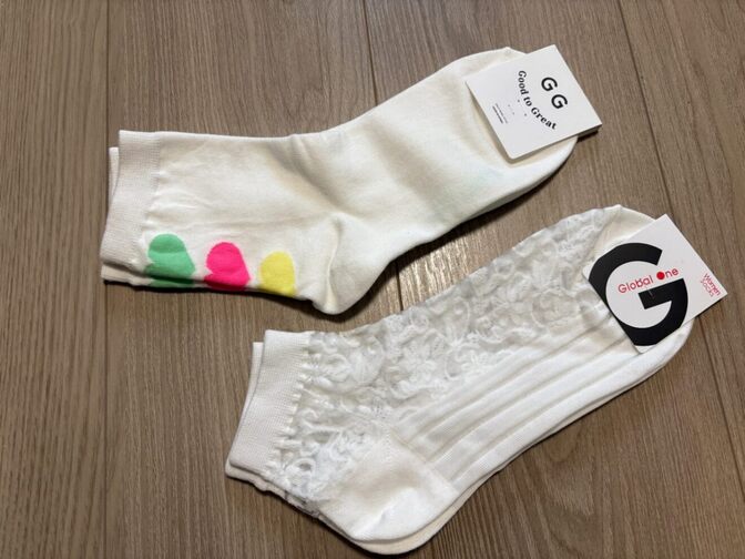 【新品】韓国　レディース 靴下 2足セット 白 フリーサイズ