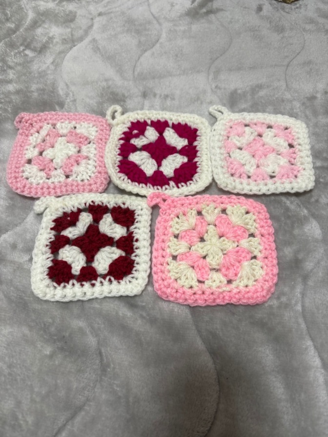 【ハンドメイド】エコたわし キッチン雑貨 水回り 掃除グッズ ピンク パープル　ミックス10枚
