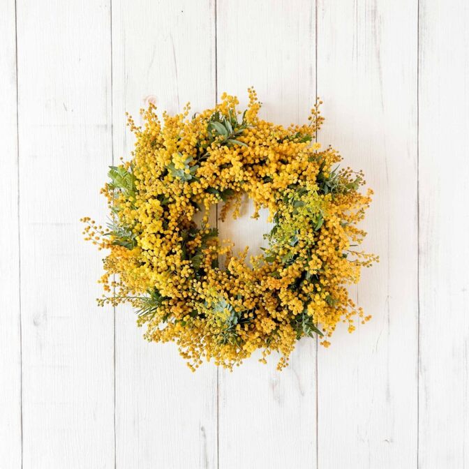 【わんこ様 専用】ミモザリース３０ｃｍ