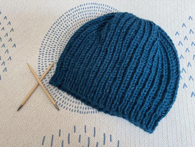 【スタート記念価格】イギリスゴム編みのふんわりベレー帽  ハンドメイド