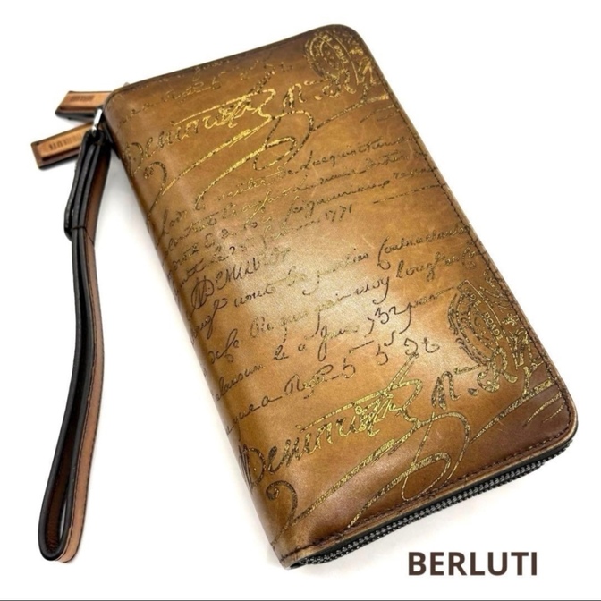 【リベ限定価格✨️】ベルルッティ カリグラフィ パティーヌ レザー ラウンドファスナー長財布 正規品
