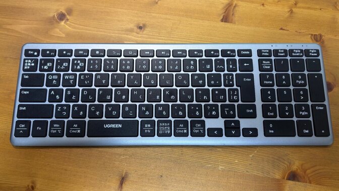 ワイヤレスキーボード Bluetooth＆2.4G USB-C充電式 無線 日本語(JIS)配列 