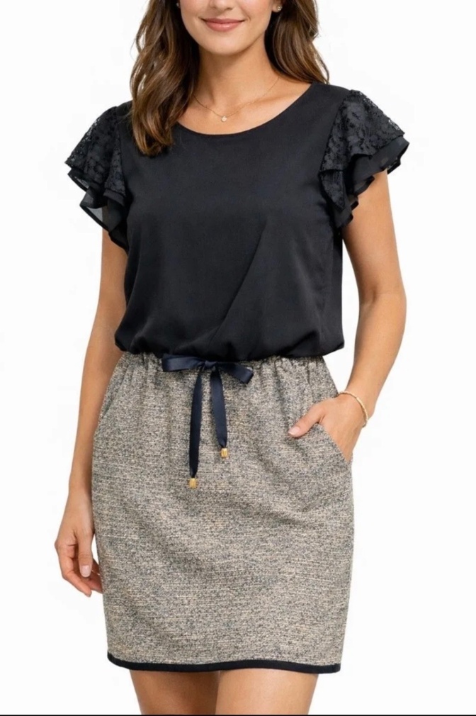 JUSGLITTY ジャスグリッティ- ワンピース M セレモニー 美品　ポケット付き