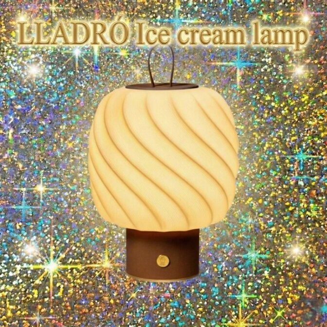 【未使用】 LLADRÓ Ice Cream lamp リヤドロ アイス クリーム テーブル ランプ