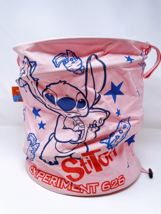 新品　スティッチ ランドリーバスケット 折りたたみ式 収納 　名古屋オフィスお渡し可能