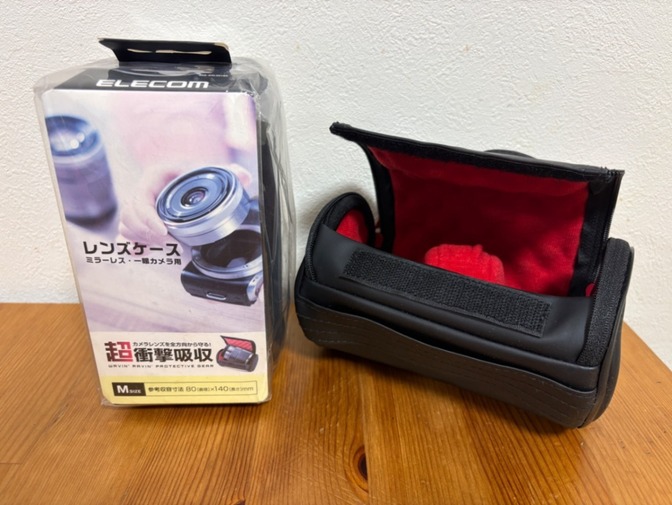 エレコム一眼カメラレンズケース耐衝撃吸収Mサイズ 直径80mm×長さ140mm
