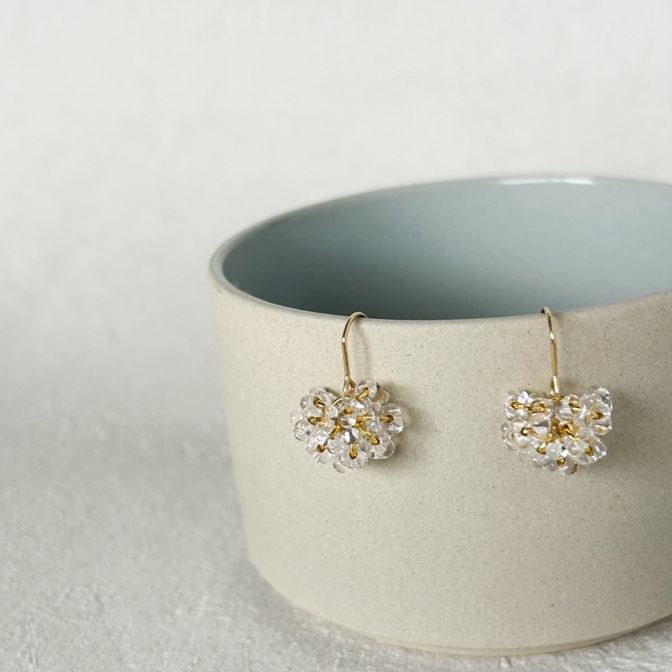 チェコガラスビーズピアス　サージカルステンレス