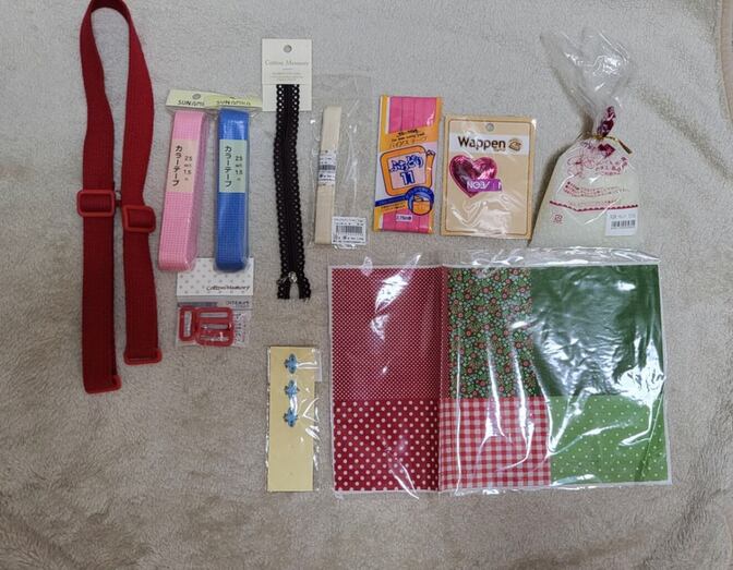 ポイント消費★ハンドメイド材料　手芸素材・材料セット カラーテープ・布 いろいろセット